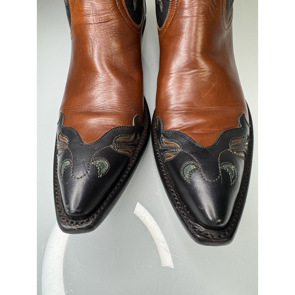 Women's Stallion Lilly Cowgirl Cowboy Western Boots Size 7 C X-5RL Hand Made - Picture 14 of 16